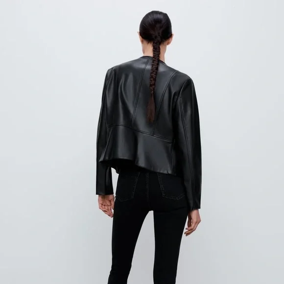 Zara faux leather jacket - Picture 5 of 12